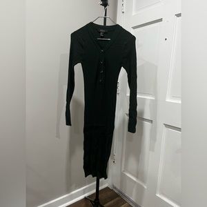 Forest Green Forever 21 contemporary MIDI body con dress